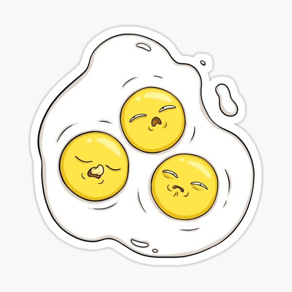 huevos revueltos para 3 personas Pegatina