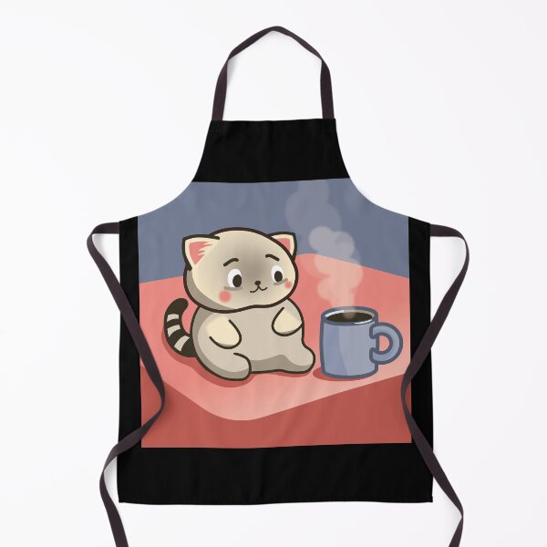 Item preview, Kitty and cup of hot coffee designed and sold by Dreamoire Pix.
