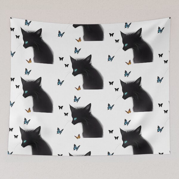 Item preview, Blackcat, butterfly, nature,wildlife designed and sold by Lessonsprint.