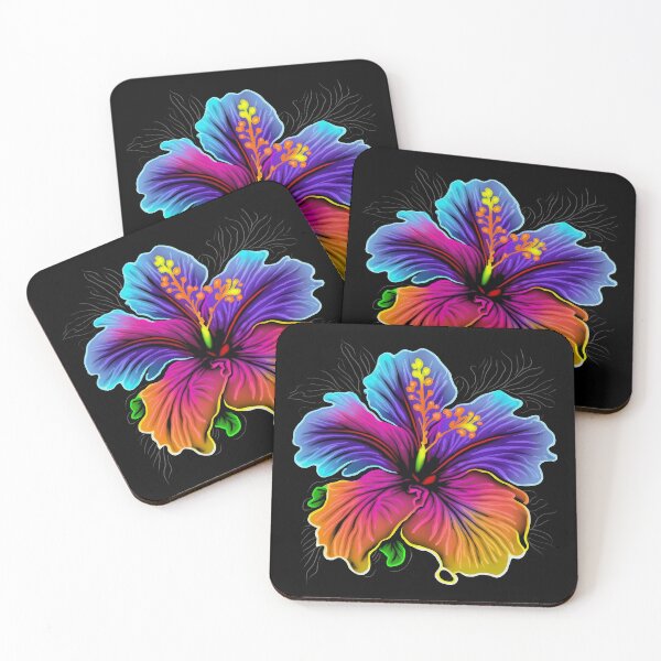 Item preview, Rainbow Hibiscus Flower designed and sold by GummywormDesign.