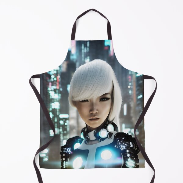 Aperçu de l'œuvre Japonais Cyberpunk Cyborg Girl - art numérique moderne créée et vendue par ai-mnesia.