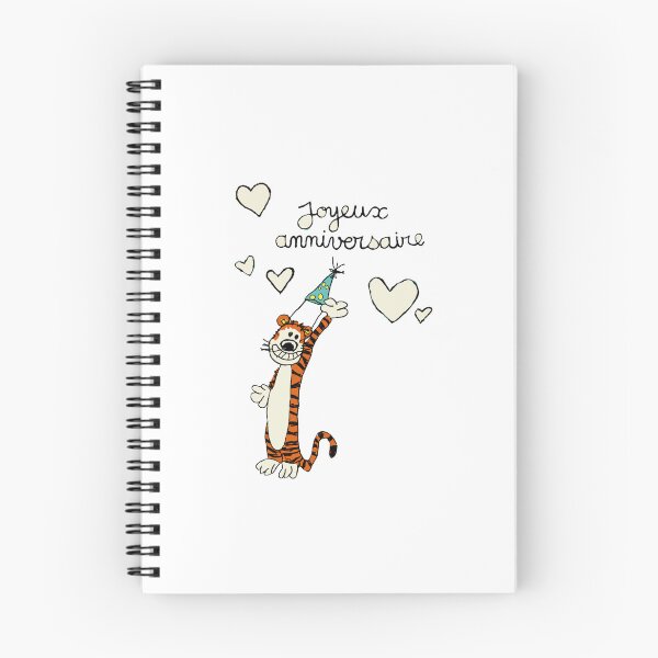 Item preview, Hobbes 2 happy birthday (white background) designed and sold by MentaLee.