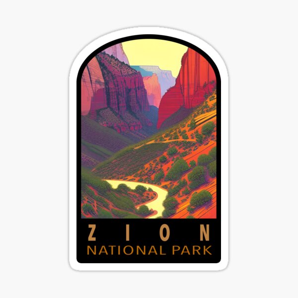 Zion National Park Travel Adventure Campground Wander Explore Utah Sticker