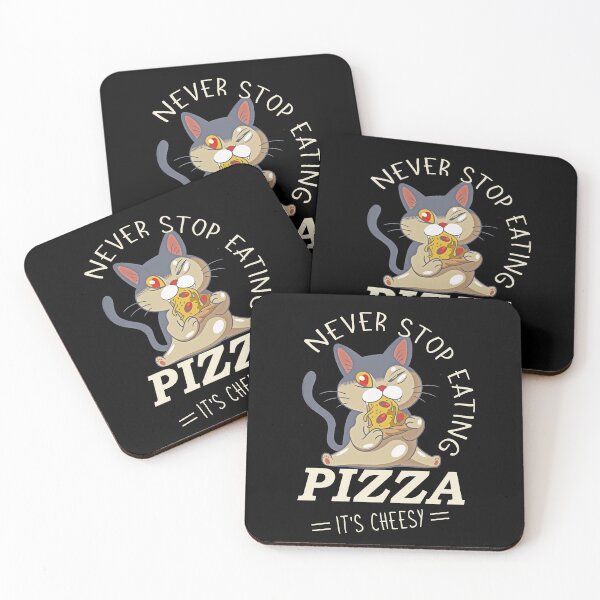 Item preview, Never Stop Funny Cat Eating Pizza For Pizza Lover Birthday Christmas Pizza Party designed and sold by Mrspink16.