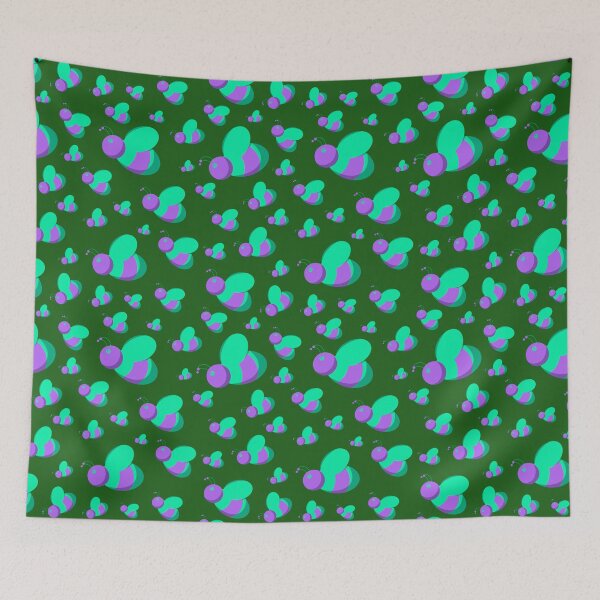 Item preview, Flight of the Purple-Green Bees - Bee Patterns designed and sold by IJStanding.