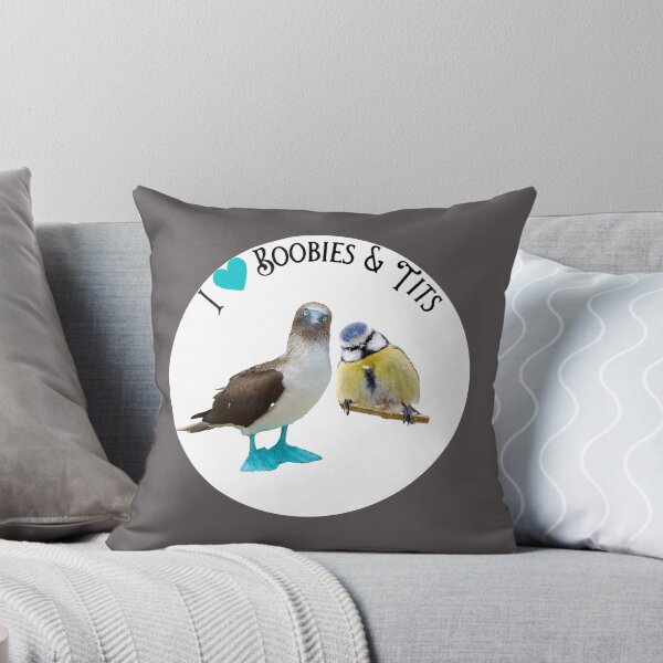 Item preview, I Love Boobies and Tits // Blue Footed Booby  and Blue Tit bird designed and sold by toadsforall.
