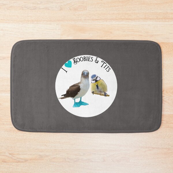 Item preview, I Love Boobies and Tits // Blue Footed Booby  and Blue Tit bird designed and sold by toadsforall.