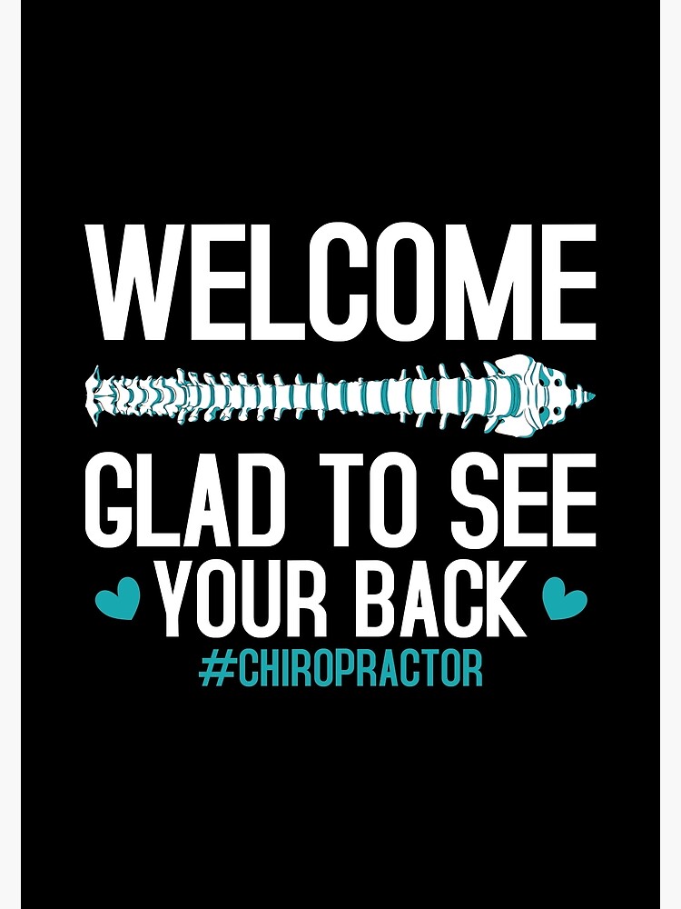 Chiropractic Pun Quote Welcome Glad To See Your Back Funny Chiropractor  Throw Pillow for Sale by abeyshop