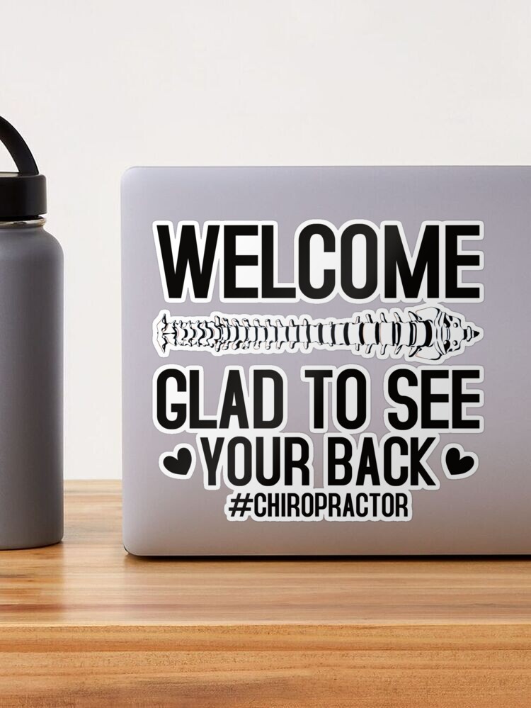 Welcome Glad to See Your Back Chiropractor / Physiotherapy Funny Door Mat  Business Gift 