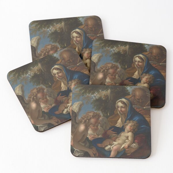 Item preview, The Holy Family with Angels | Sebastiano Ricci | 1700 Gospel Biblical Art designed and sold by CJET.