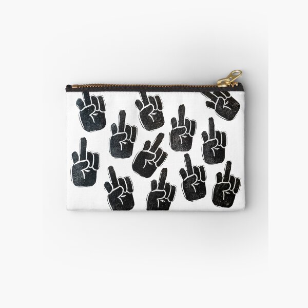 Item preview, Black Stamped Middle Finger Linocut Print designed and sold by CurbCuts.