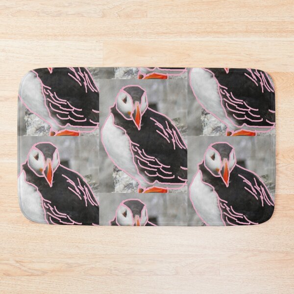 Item preview, An individual Puffin highlighted in Pink designed and sold by Cowboy Folly.