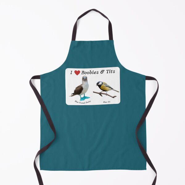 Item preview, I Love Boobies and Tits // Blue Footed Booby and Blue Tit bird designed and sold by toadsforall.