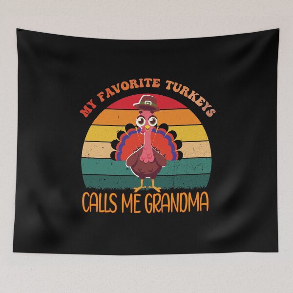 Item preview, my favorite turkeys calls me grandma family thanksgiving designed and sold by sminashop.
