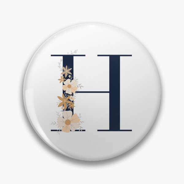 Item preview, Letter H monogram dark blue designed and sold by Bon-mots-jkd.