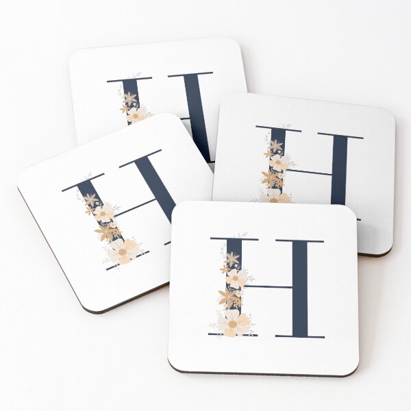 Item preview, Letter H monogram dark blue designed and sold by Bon-mots-jkd.