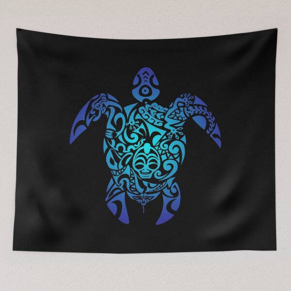Item preview, Tribal Sea Turtle Ocean Blue Hawaii Polynesian Maori designed and sold by MintedFresh.