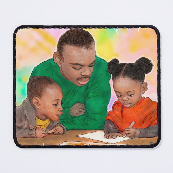 Item preview, Family - father and his two children - illustration designed and sold by HenryDrae.