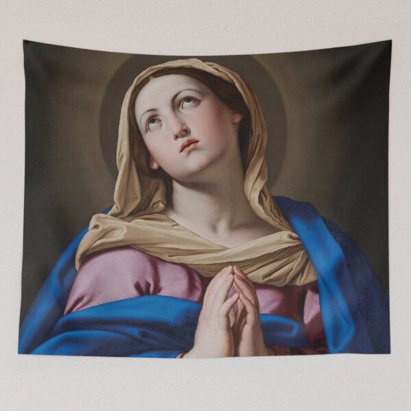 Item preview, The Madonna in Prayer | Giovanni Battista Salvi | 1670 Gospel Biblical Art designed and sold by CJET.