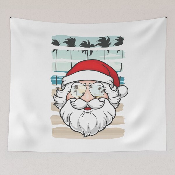Item preview, Christmas In July Santa Claus Sunglasses Palm Tree Beach designed and sold by MintedFresh.