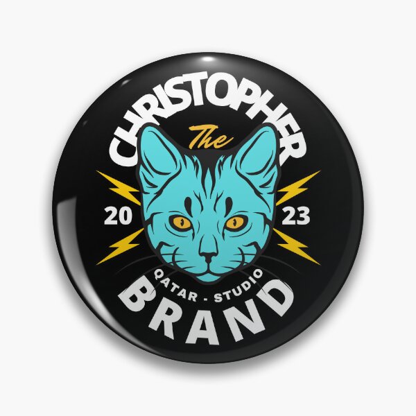 Item preview, CHRISTOPHER NAME: CHRISTOPHER BLUE CAT FUNNY DESIGN. designed and sold by AlexRelax.