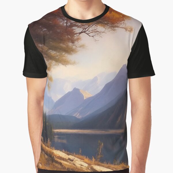 Vista previa del artículo con la obra «Representación del paisaje con IA», diseñado y vendido por The Bored Giraffe.