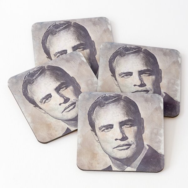 Item preview, Marlon Brando Art - vintage watercolor - D39 designed and sold by DecoVintage.