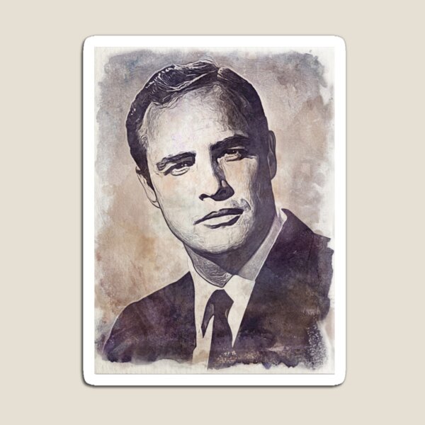 Vista previa del artículo con la obra «Marlon Brando Art - watercolor vintage - D39», diseñado y vendido por DecoWords.
