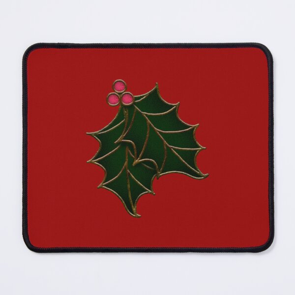 Item preview, Stained Glass and Copper Look Holly Leaves with Berries designed and sold by CheriesArt.