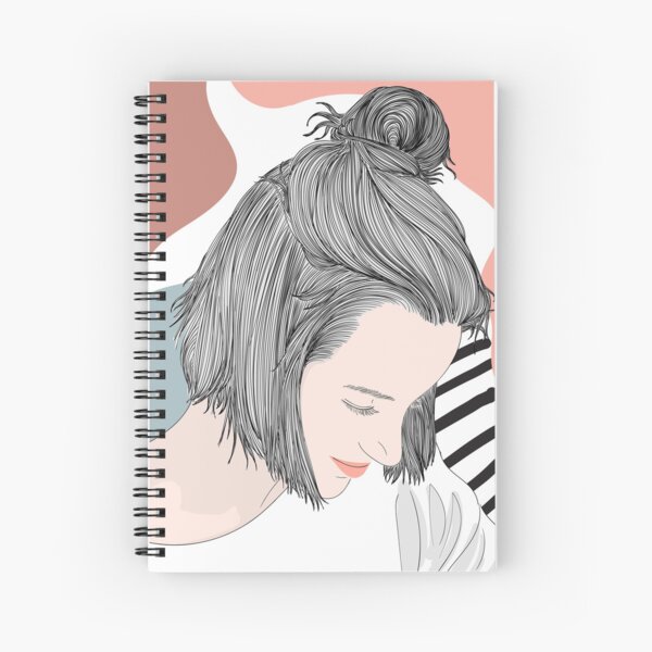 Cuadernos de espiral: Tumblr Chica De Pelo Rosa | Redbubble