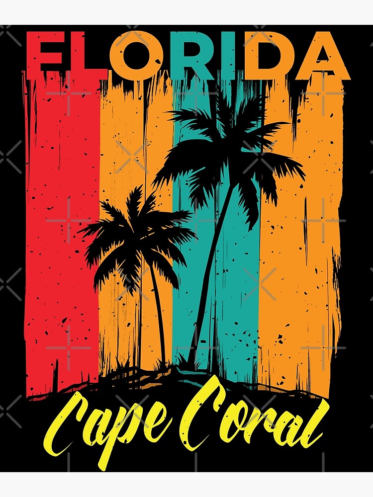 "Florida Summer Vacation Cape Coral Beach Souvenirs" Poster for Sale by