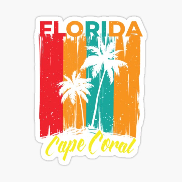 "Florida Summer Vacation Cape Coral Beach Souvenirs" Sticker for Sale