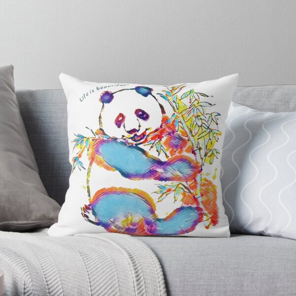Cute panda Throw Pillow
