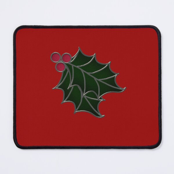 Item preview, Stained Glass and Silver Look Holly Leaves with Berries designed and sold by CheriesArt.