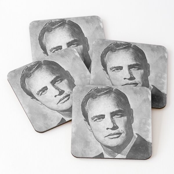Item preview, Marlon Brando Art - watercolor bw - D40 designed and sold by DecoVintage.