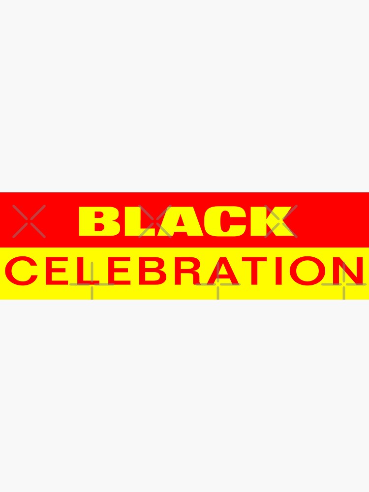 "Black Celebration" Sticker for Sale by LelikV Redbubble