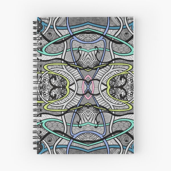 Item preview, Winding Paths - Aqua, Periwinkle, Lime, Pink and Gray designed and sold by ThatsJustJilly.