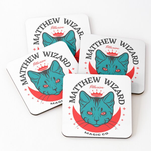 Item preview, MATTHEW NAME: MATTHEW WIZARD GREEN CAT MAGIC DESIGN. designed and sold by AlexRelax.