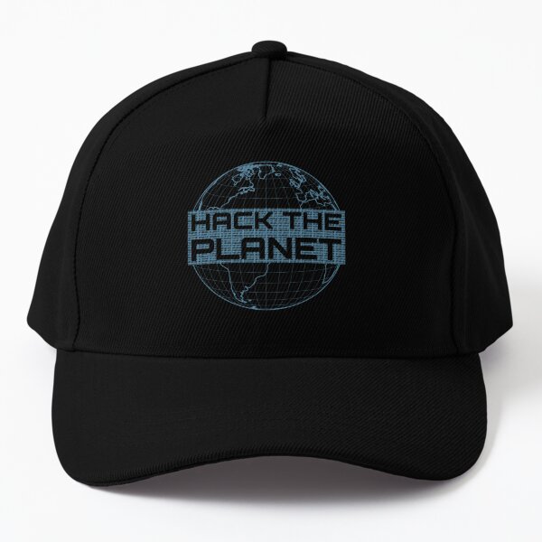 Hack the Planet - Blue Globe Design for Computer Hackers Baseball Cap