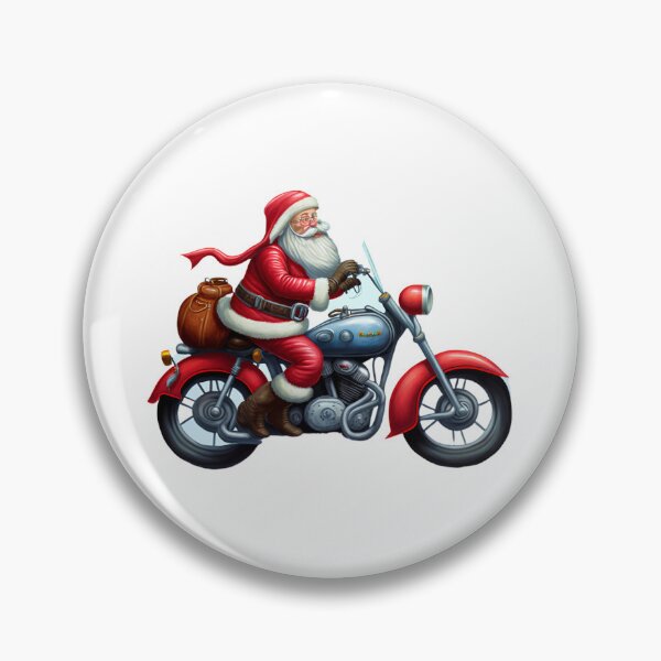 Item preview, Whimsical Motorcycle Santa Claus designed and sold by harborhouse55.