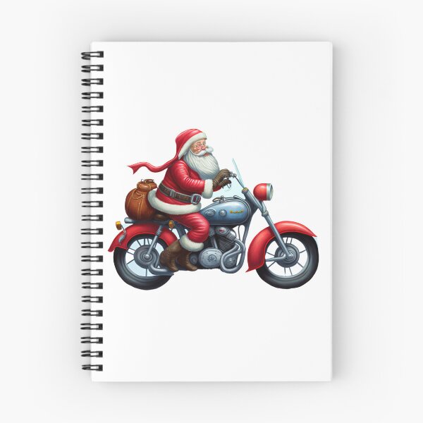 Item preview, Whimsical Motorcycle Santa Claus designed and sold by harborhouse55.