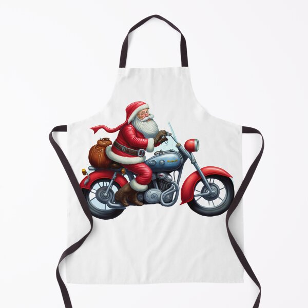 Item preview, Whimsical Motorcycle Santa Claus designed and sold by harborhouse55.