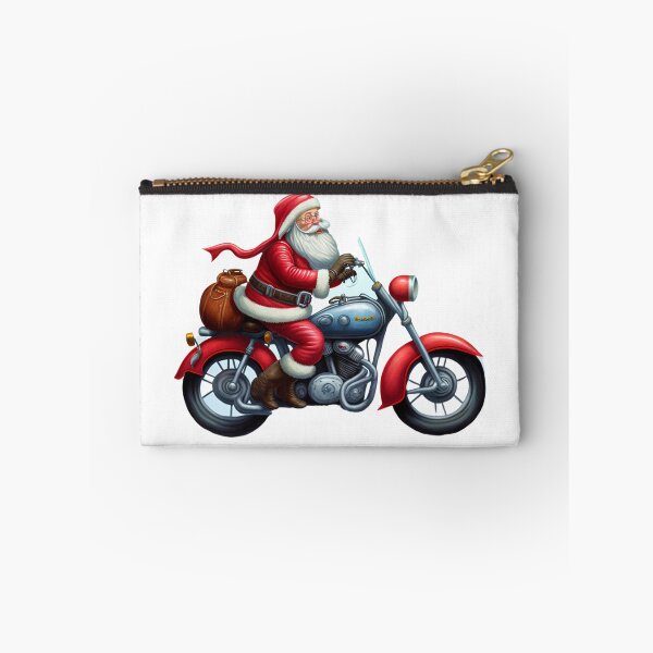 Item preview, Whimsical Motorcycle Santa Claus designed and sold by harborhouse55.