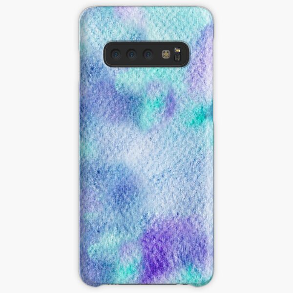 Textura abstracta pintada con acuarelas turquesa y violeta Samsung Galaxy Snap Case