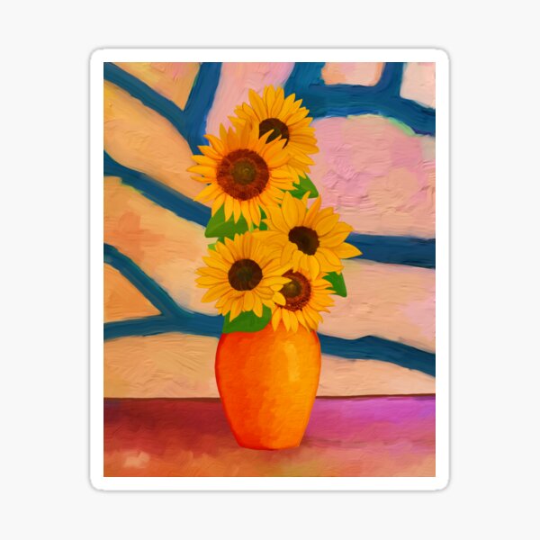 Sunflowers with Tangled Wood (24) Sticker