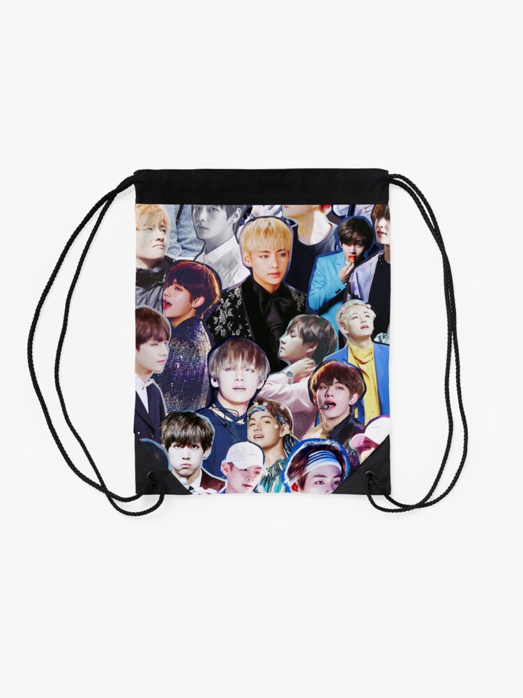 V (Kim Taehyung) - BTS Drawstring Bag for Sale by shopbymrbl