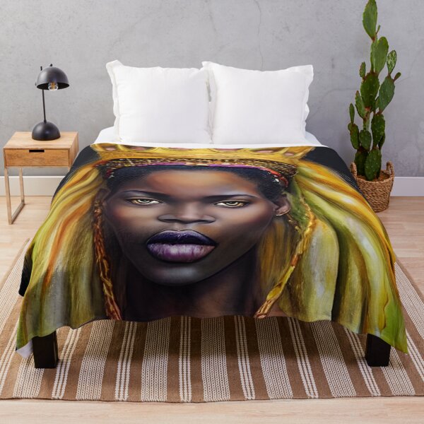 Item preview, Orlena, African American Woman in a Golden Crown and Mane designed and sold by fruitfulskye.
