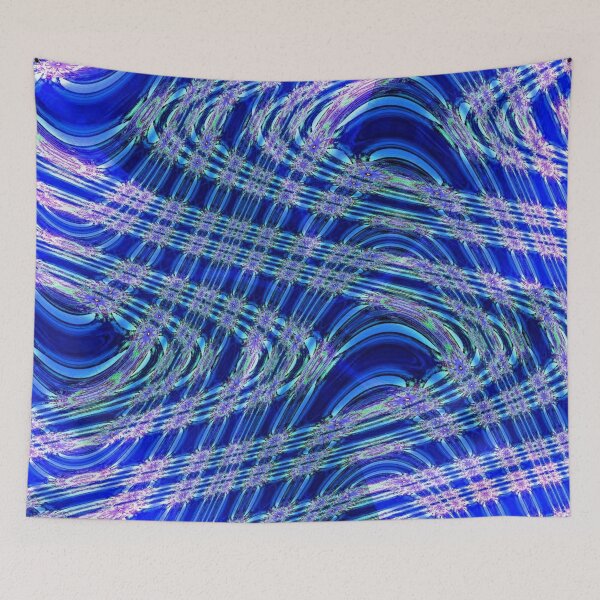 Item preview, White and Blue Waves designed and sold by Lynn  Marie Sharp.