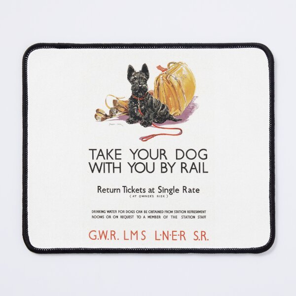 Item preview, Take Your Dog With You By Rail - Vintage Railway Travel Poster - 1935 designed and sold by BASlade93.