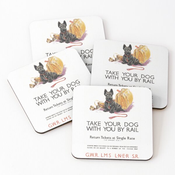 Item preview, Take Your Dog With You By Rail - Vintage Railway Travel Poster - 1935 designed and sold by BASlade93.